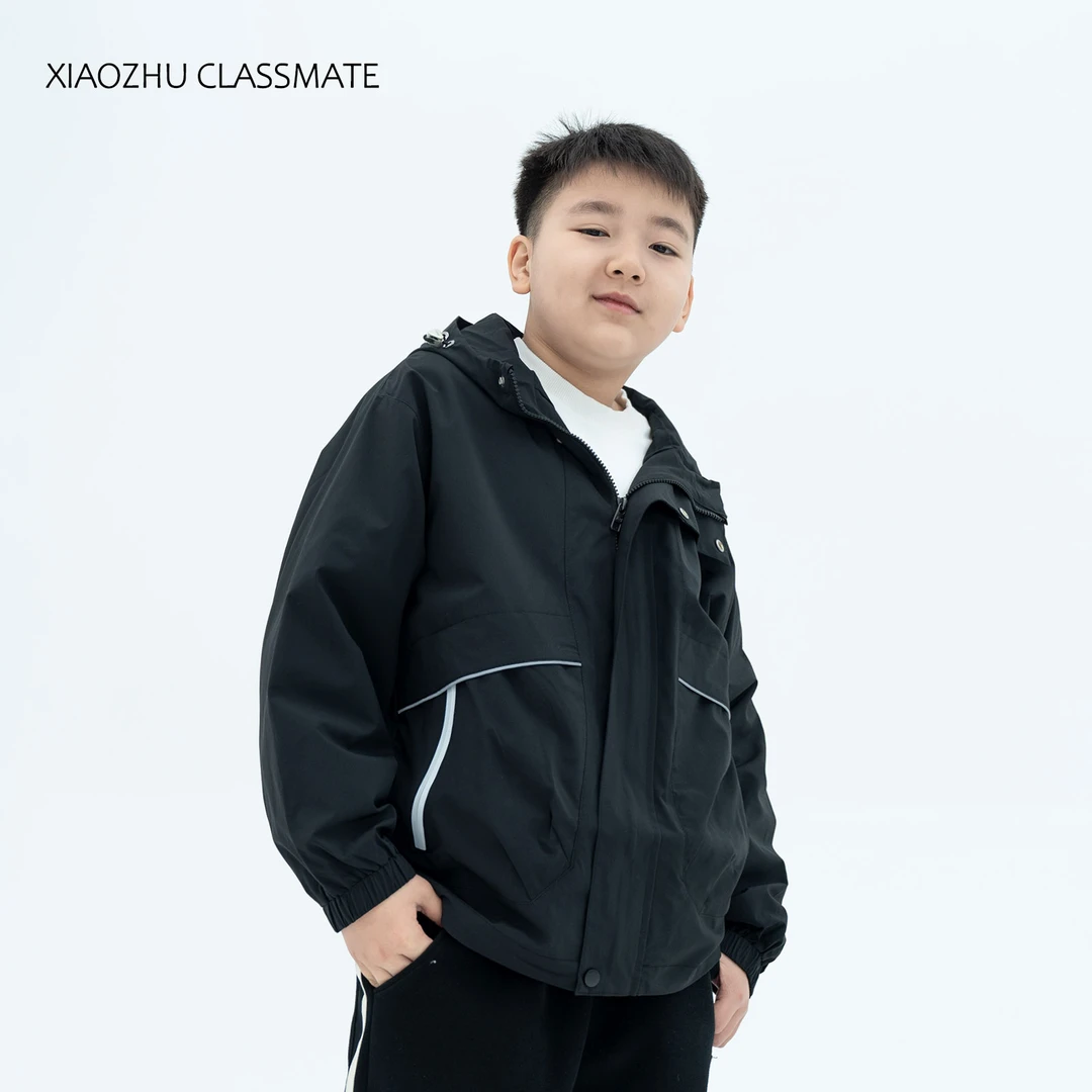 胖童外套男童上衣加肥加大青少年夹克大码中大童上衣防风54124
