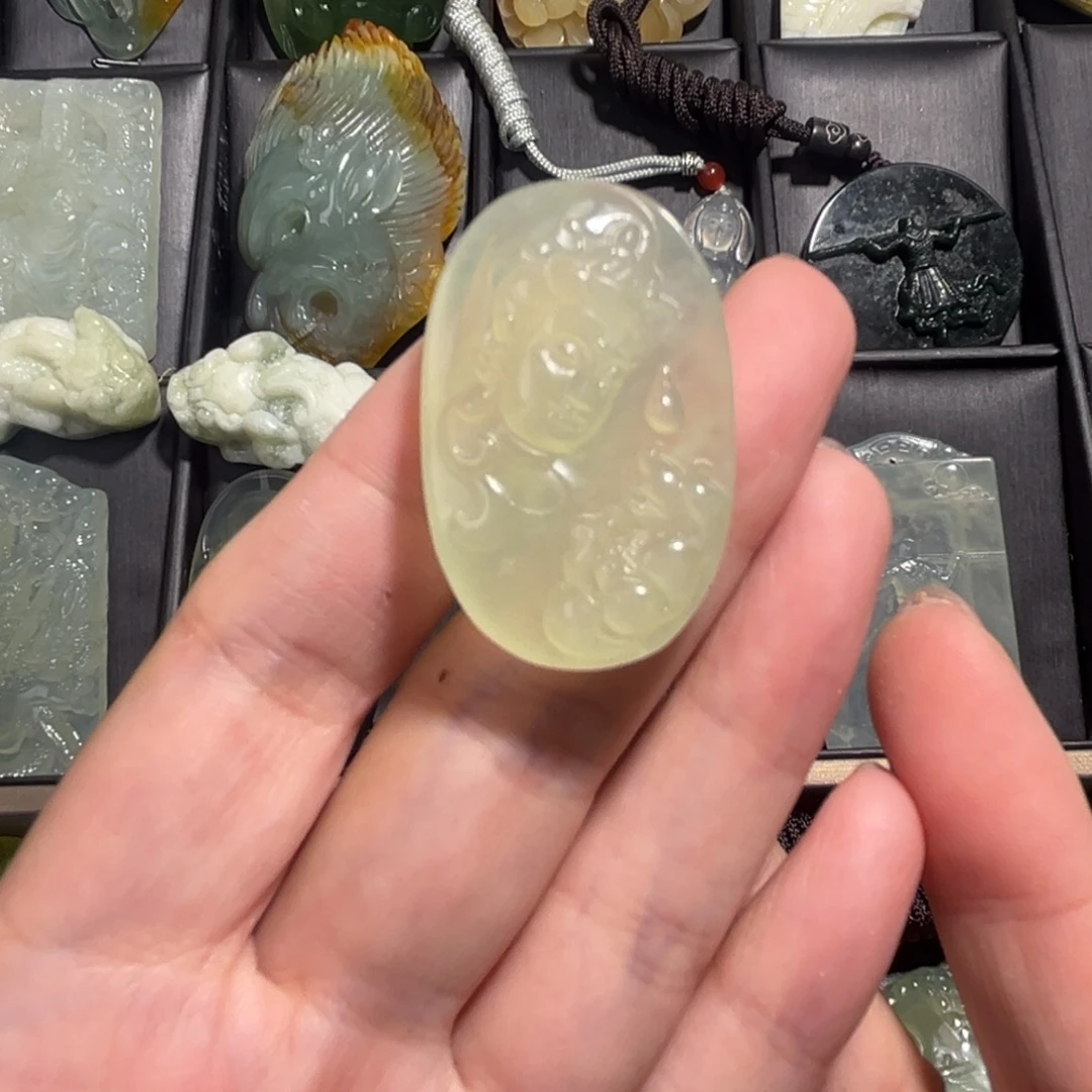 蛇纹石玉未镶嵌吊坠(不含链)
