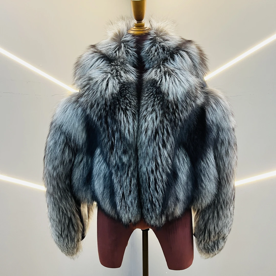 2025新款通用码欧美风狐狸毛皮草外套