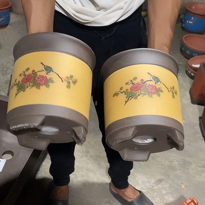紫砂花盆17笔筒黄金段