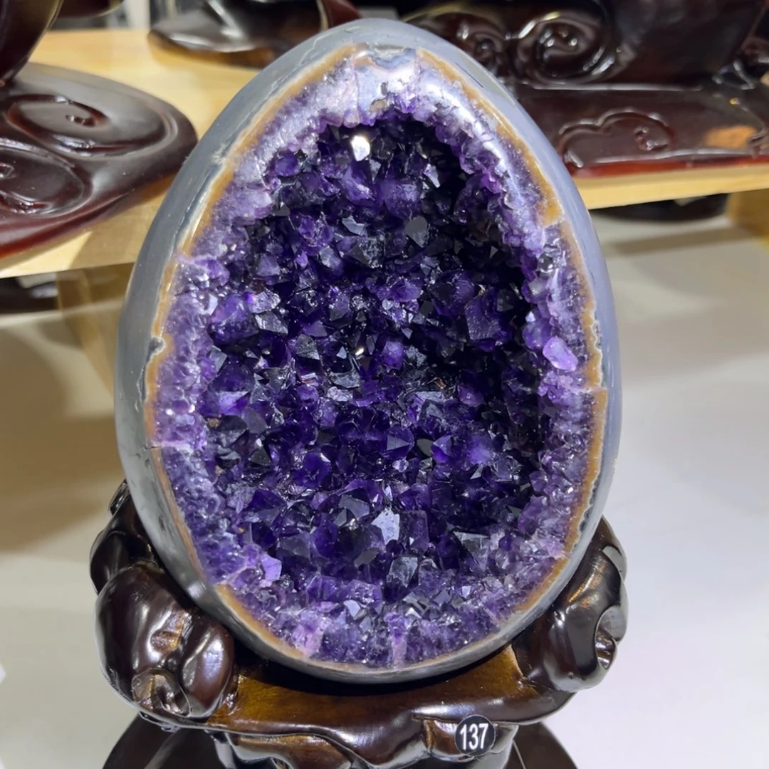 紫晶未镶嵌摆件水晶