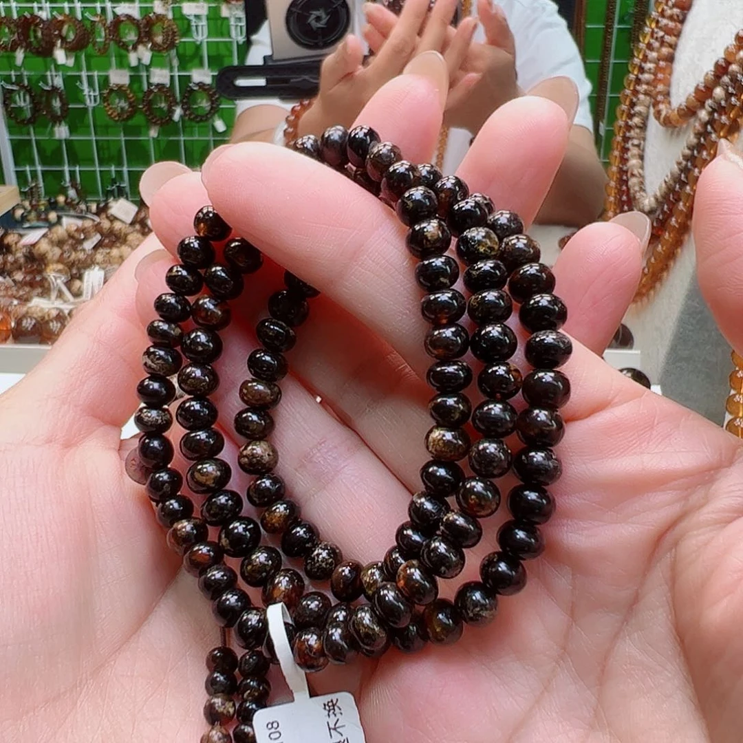 未镶嵌琥珀裸石抚顺琥珀6黑花