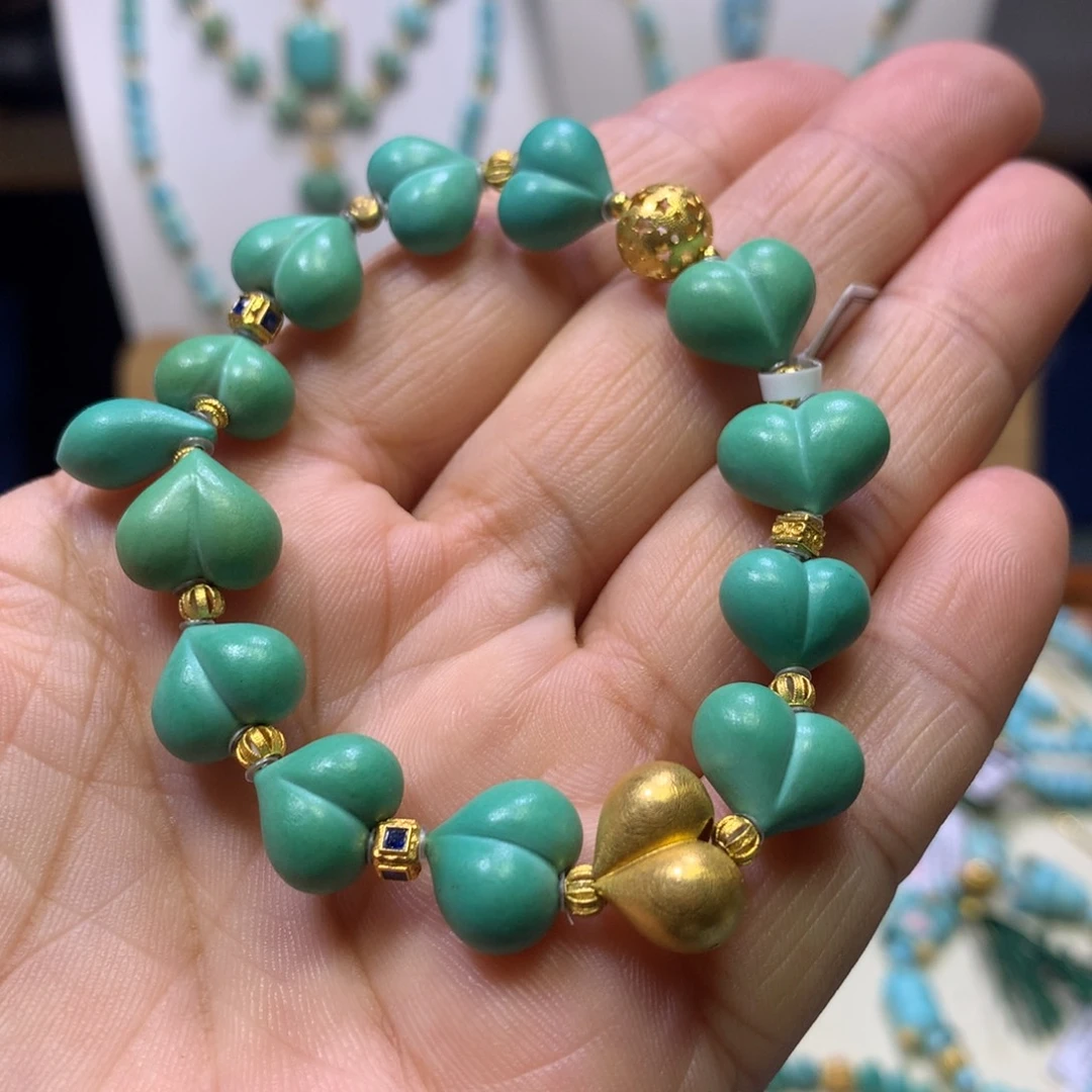 绿松石18K金镶嵌单圈