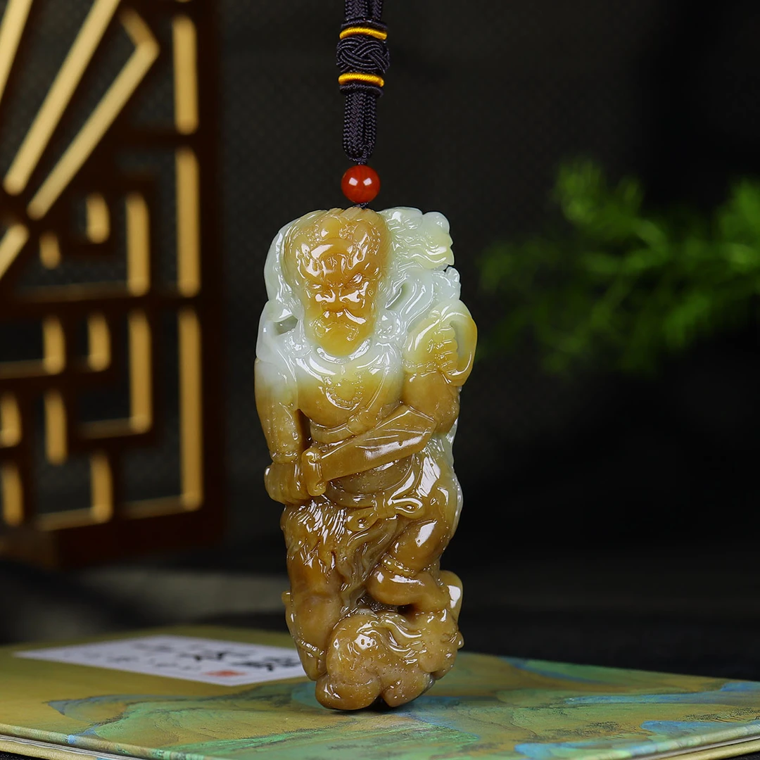 122749和田玉糖白玉罗汉把件