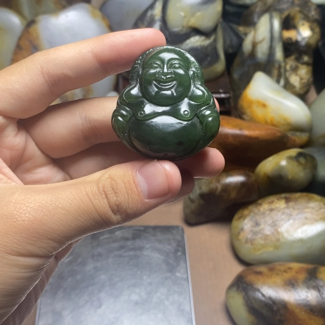 和田玉（碧玉）未镶嵌吊坠(不含链)