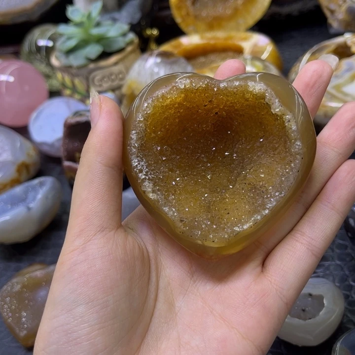 发饰水晶未镶嵌黄晶爱心