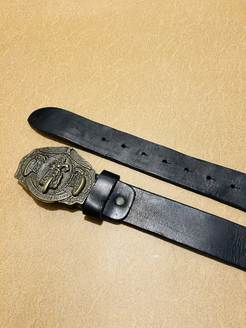 板扣腰带头层牛皮腰带复古皮带