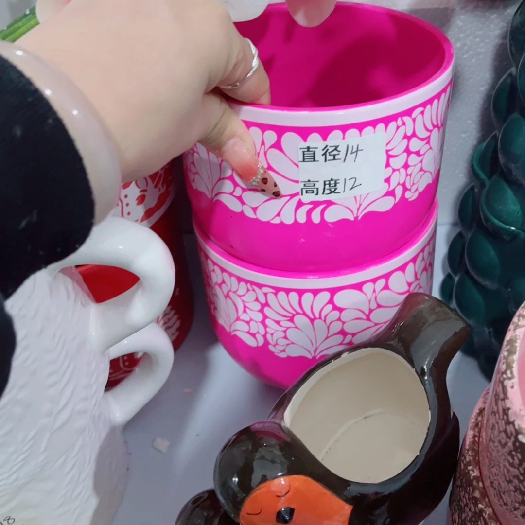 有孔，陶瓷花盆满10米包邮发货