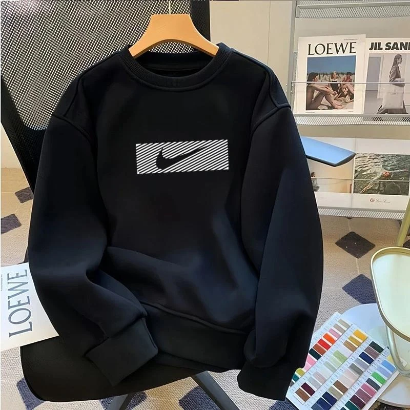 美式痞帅潮流宽松百搭长袖潮牌套头卫衣青年男女款休闲圆领上衣服