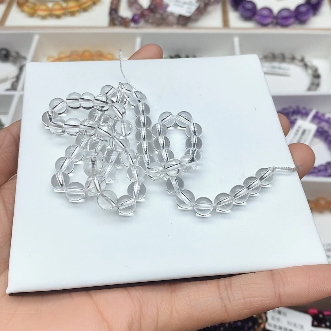 水晶手链未镶嵌美**生白水晶6