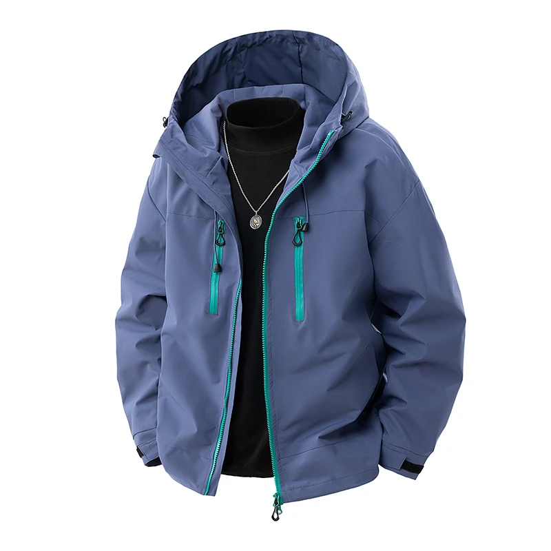 男女同款防风夹克春季户外工装外套大码休闲运动登山透气冲锋衣秋