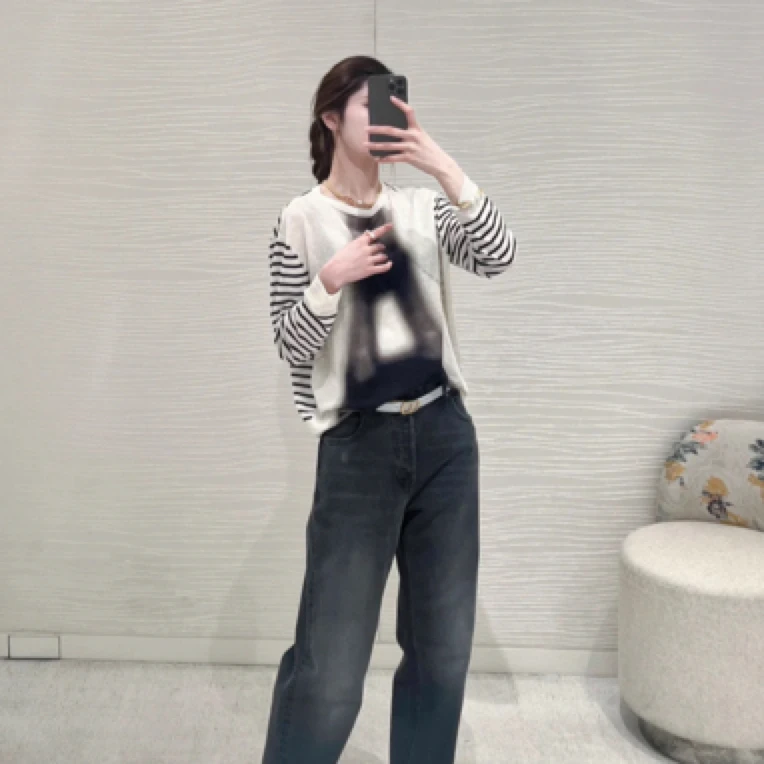 95新 DIOR/迪奥 迪奥埃菲尔铁塔针织上衣