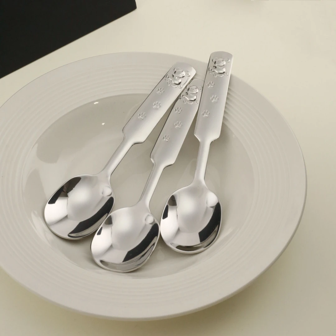 【3个装】304不锈钢卡通考拉勺儿童吃饭勺子短柄勺子宝宝吃饭喝汤勺