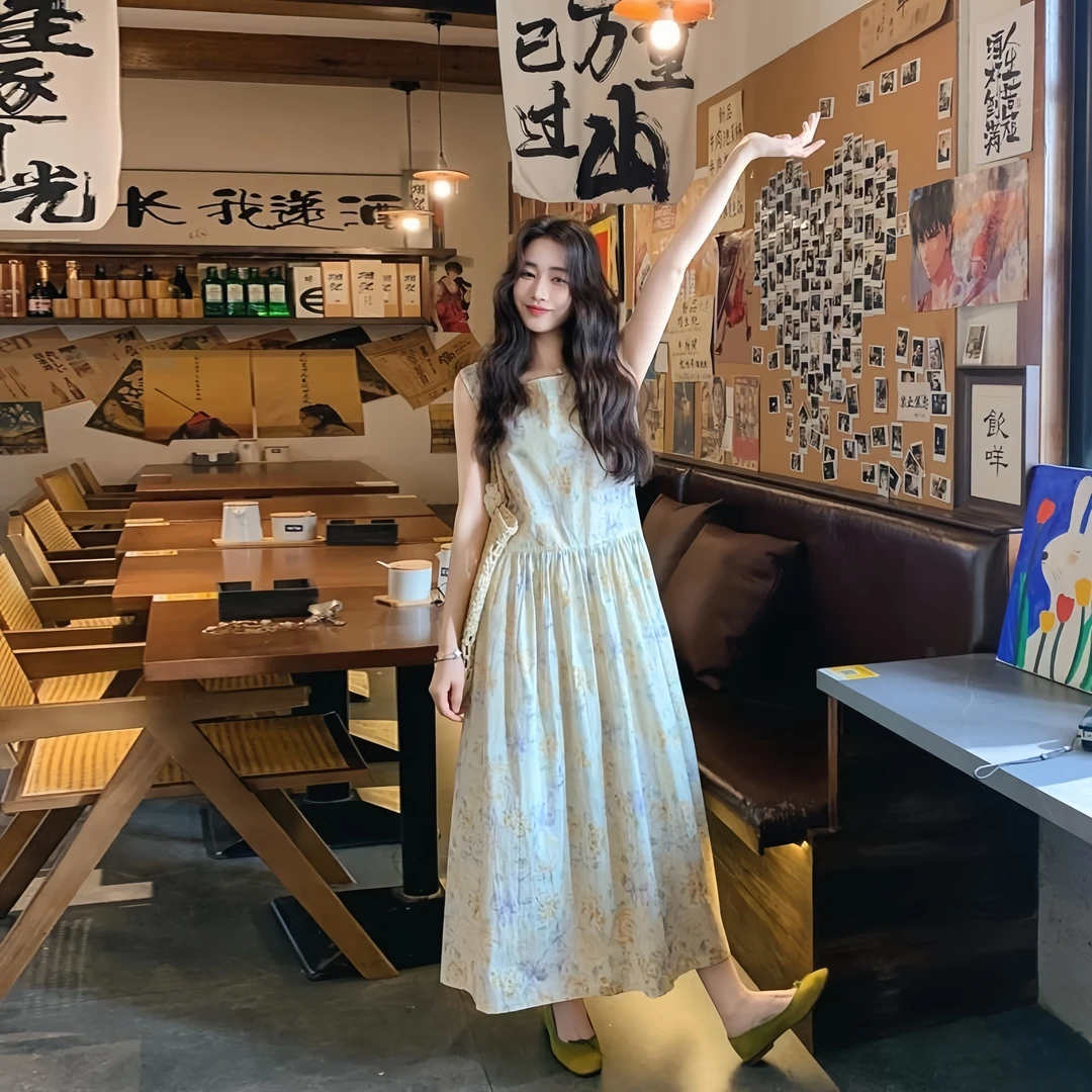 法式温柔系浪漫碎花连衣裙女夏季2025新款气质宽松独特漂亮长裙子