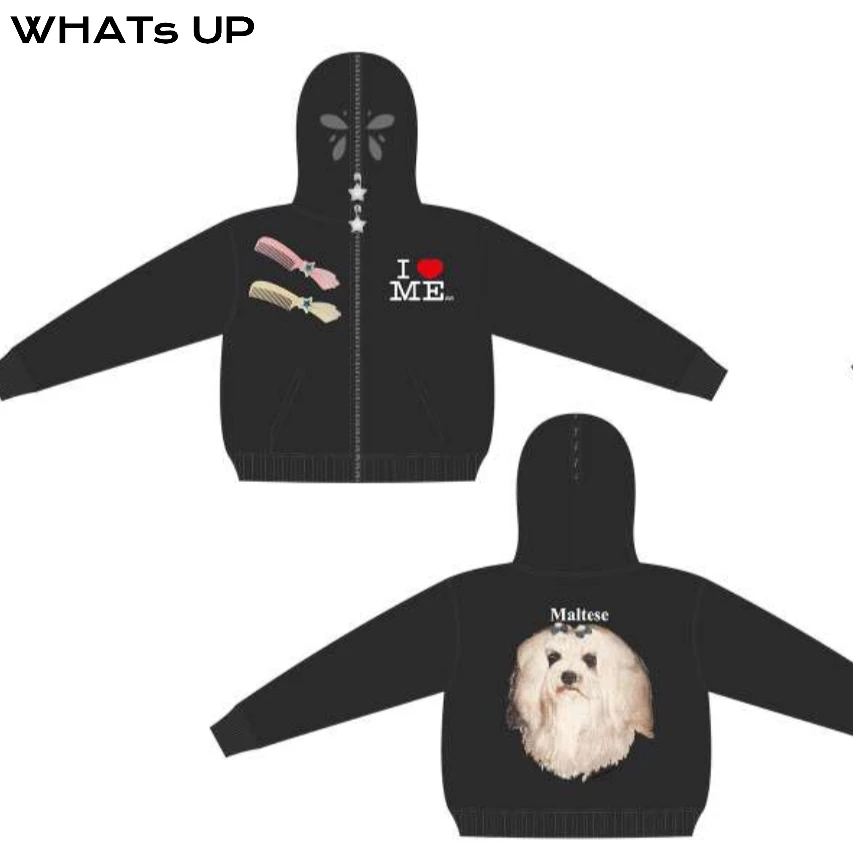 Ashley Williams 25AW 设计师品牌 狗狗连帽卫衣WHATsUP