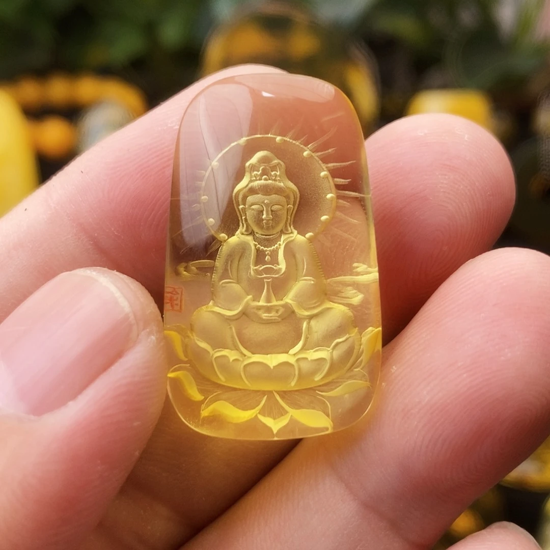 【闪购商品】未镶嵌吊坠(不含链)金珀琥珀雕刻件