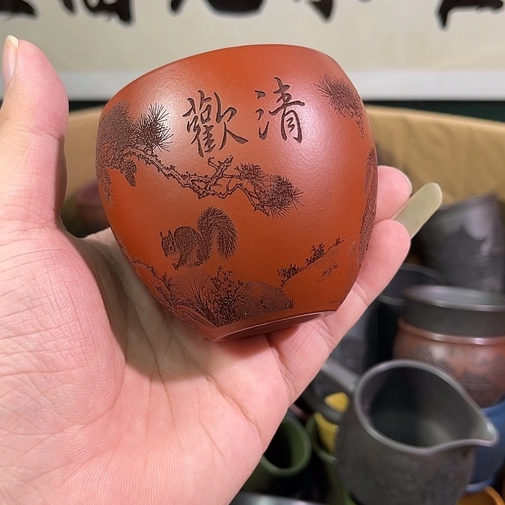 茶杯紫砂全手工紫砂主人杯