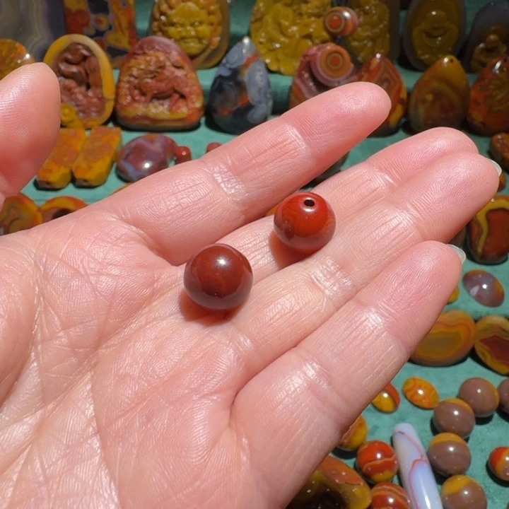 玛瑙/玉髓圆珠合金哈****塔