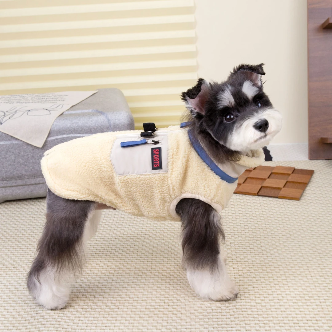 金冠宝贝秋冬新款狗狗加绒保暖棉衣羊羔绒系列盐系穿搭泰迪雪纳瑞