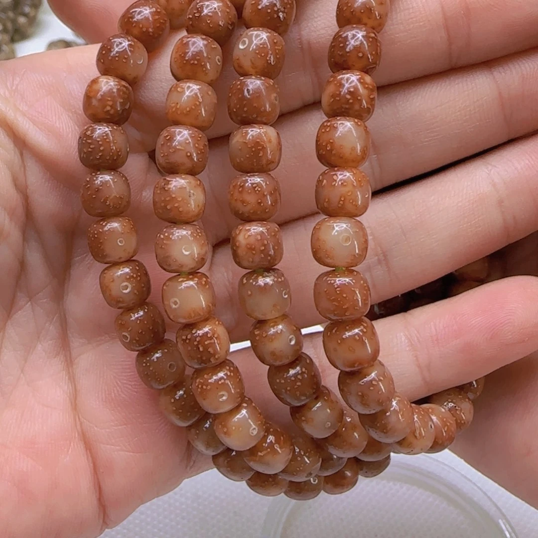 星月菩提手串50殿堂粉冰星月菩提76桶108