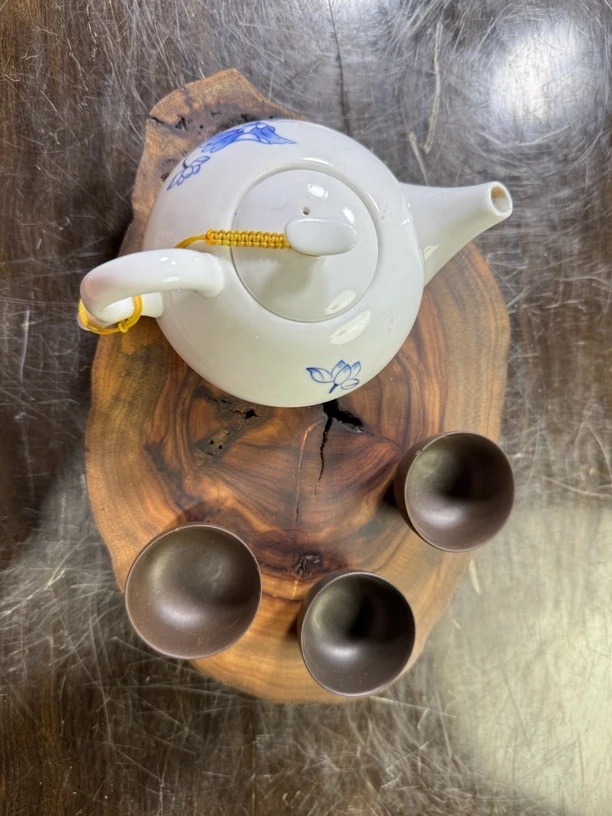 香樟木树心原木色茶杯垫  小干泡台