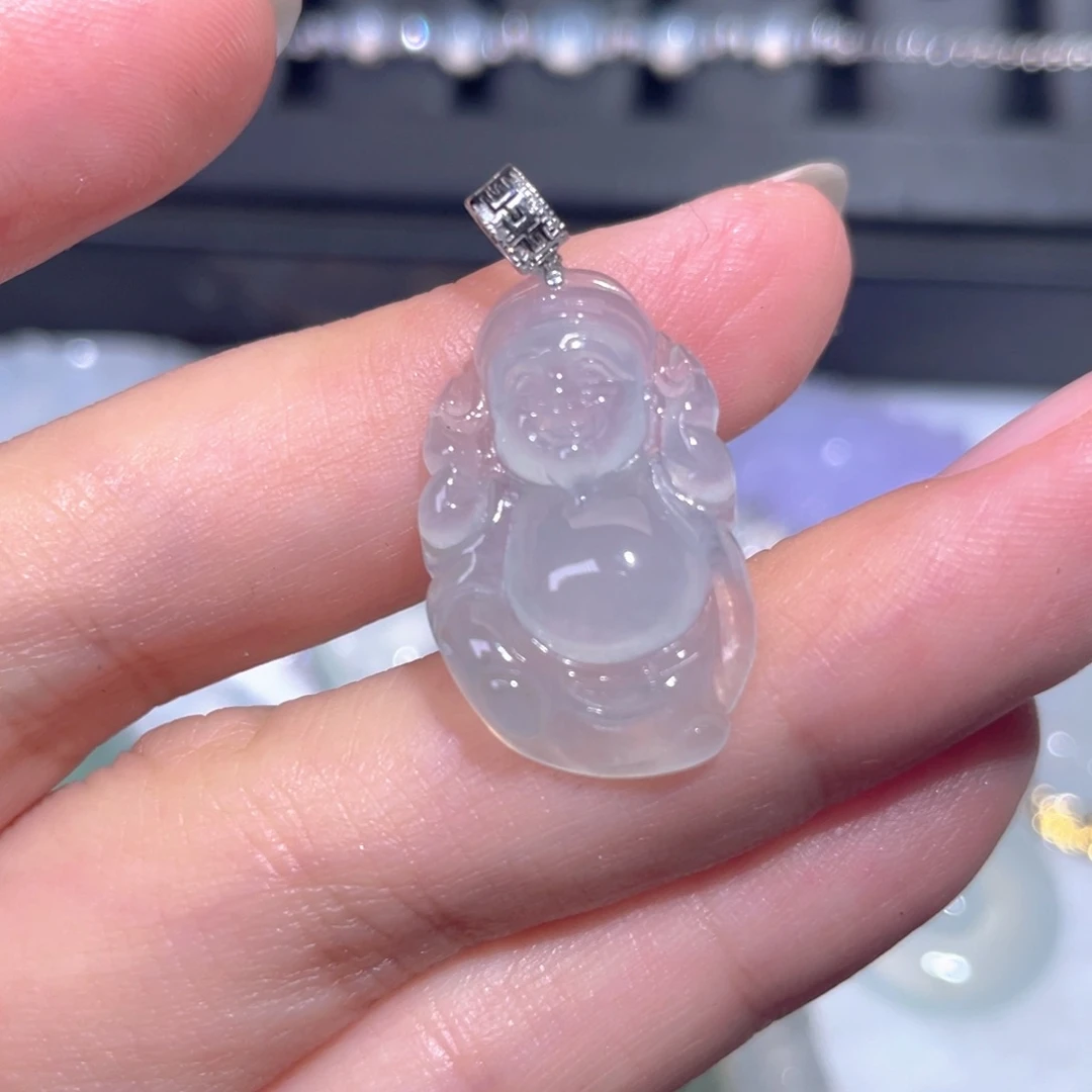 颈饰18K金镶嵌翡翠翡翠