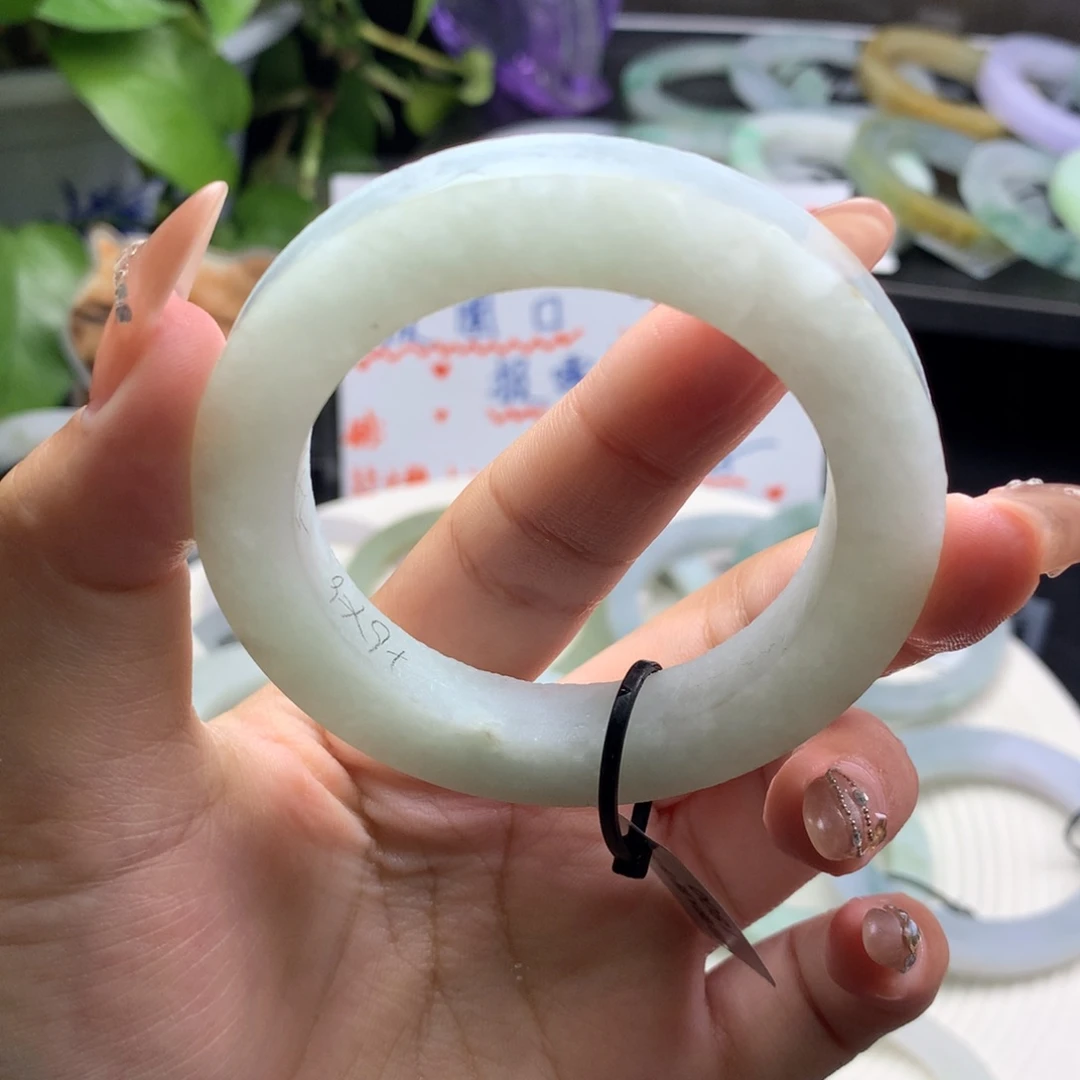 定制翡翠叮当镯未镶嵌50/55 宽9 