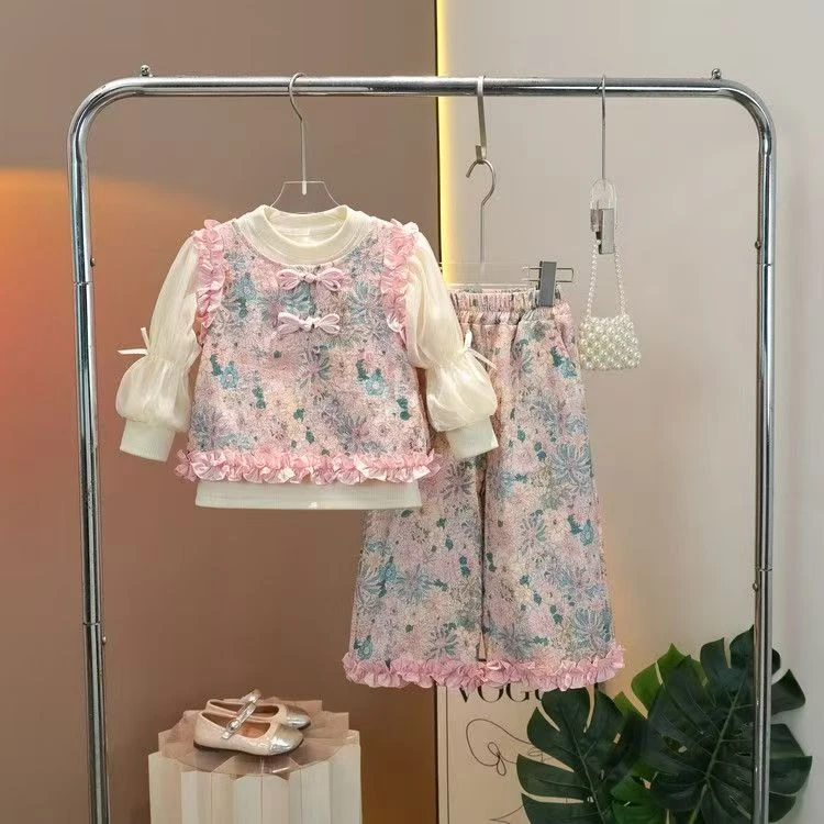 女童宝宝秋装套装2025新款婴儿童洋气衣服网红春季洋气潮款