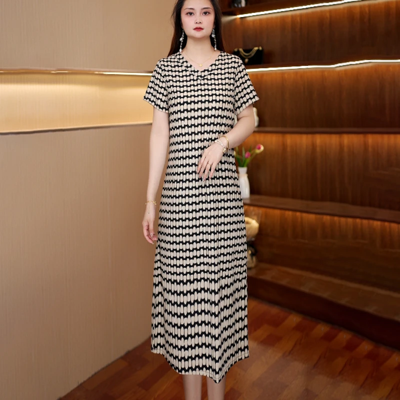 [波点]新款百搭显瘦连衣裙女中长款206