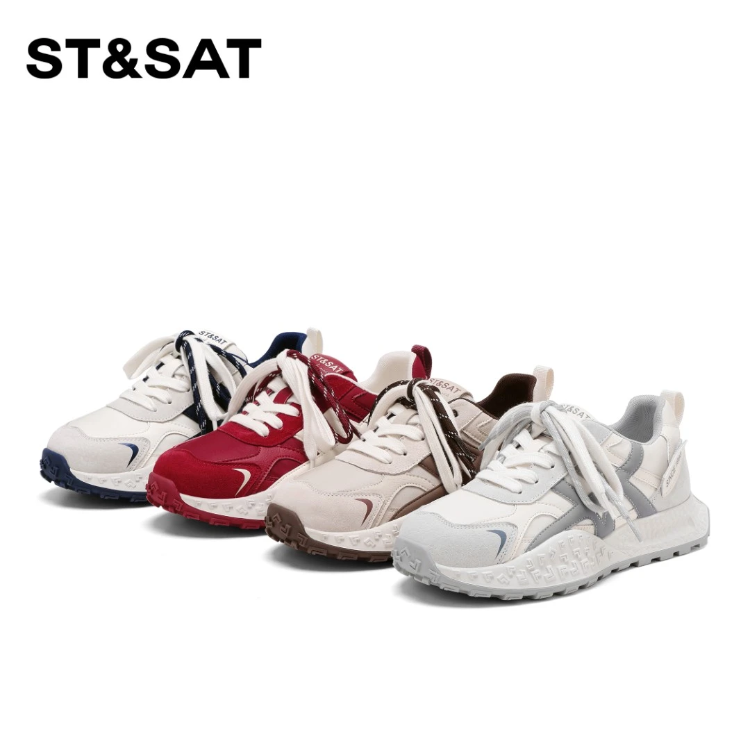 St&Sat/星期六百搭流光风休闲鞋2026新款透气时尚阿甘鞋女士舒适