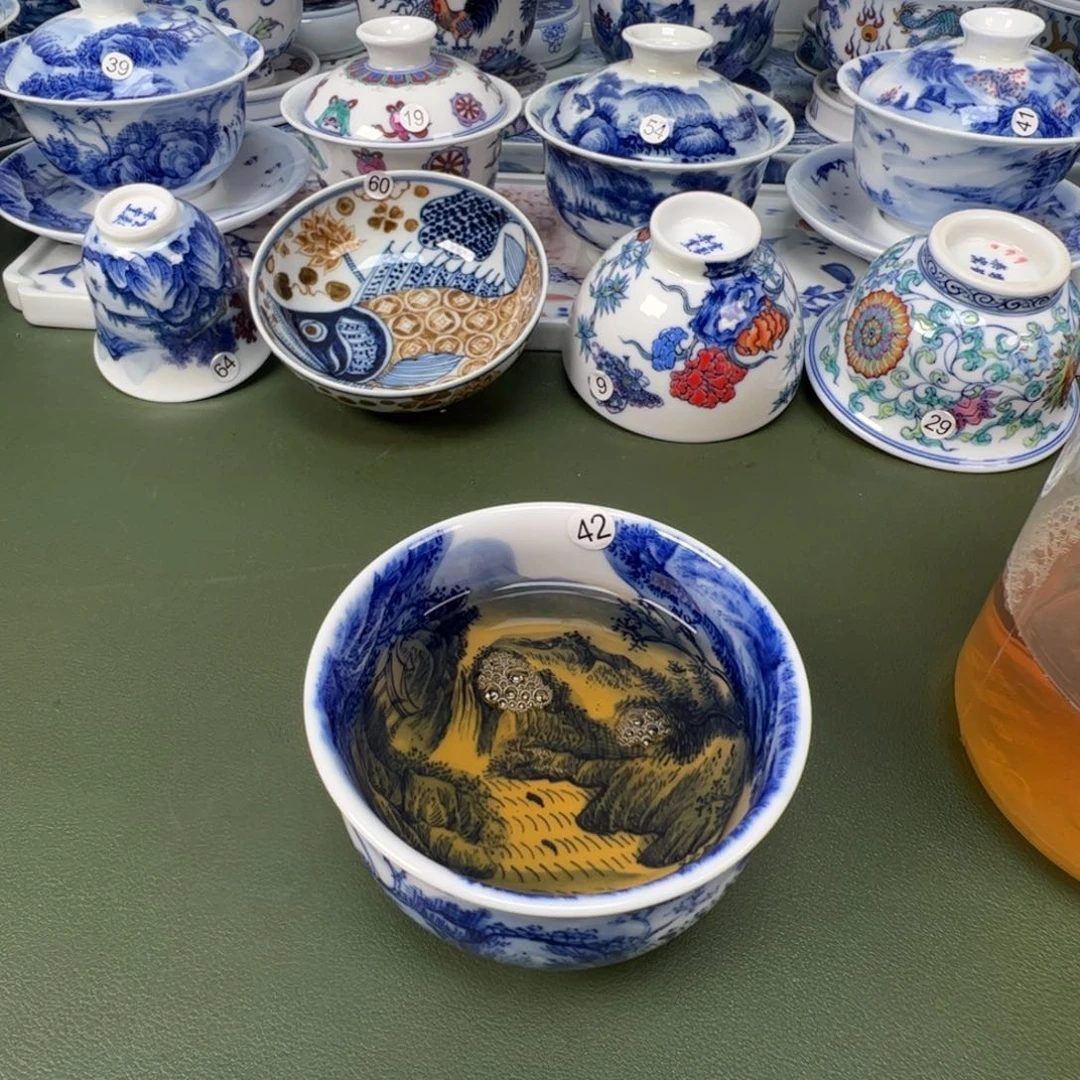 陶瓷景德镇纯手工纯手绘茶具木木42