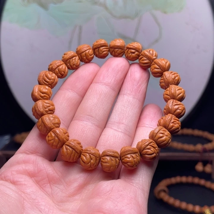 手串桃核13金蟾手串