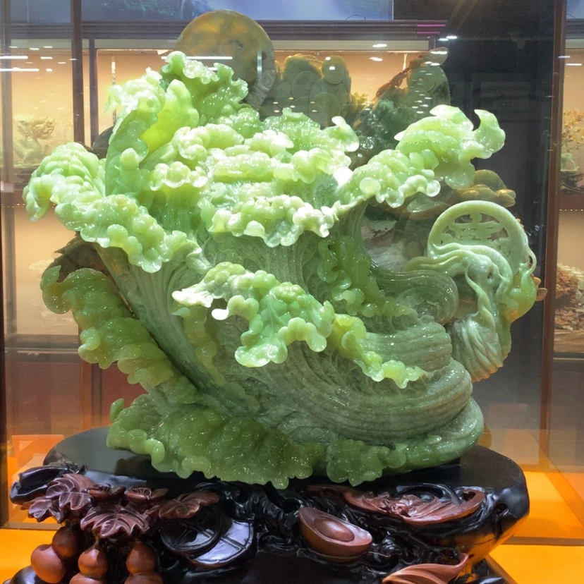 【闪购商品】未镶嵌蛇纹石玉摆件覆膜