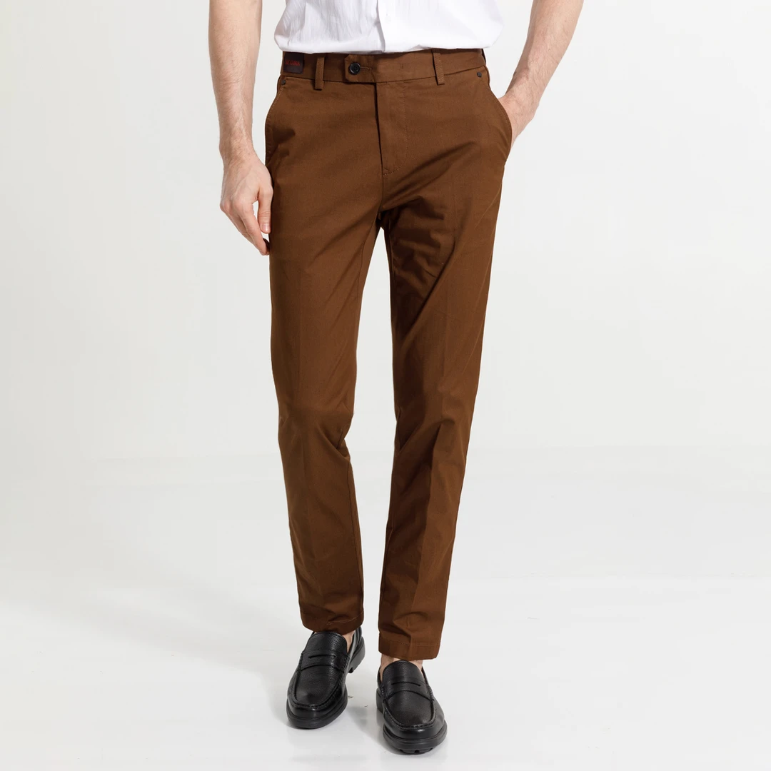 路卡迪龙-春夏男士商务弹力通勤修身精致休闲裤-141220256-A版