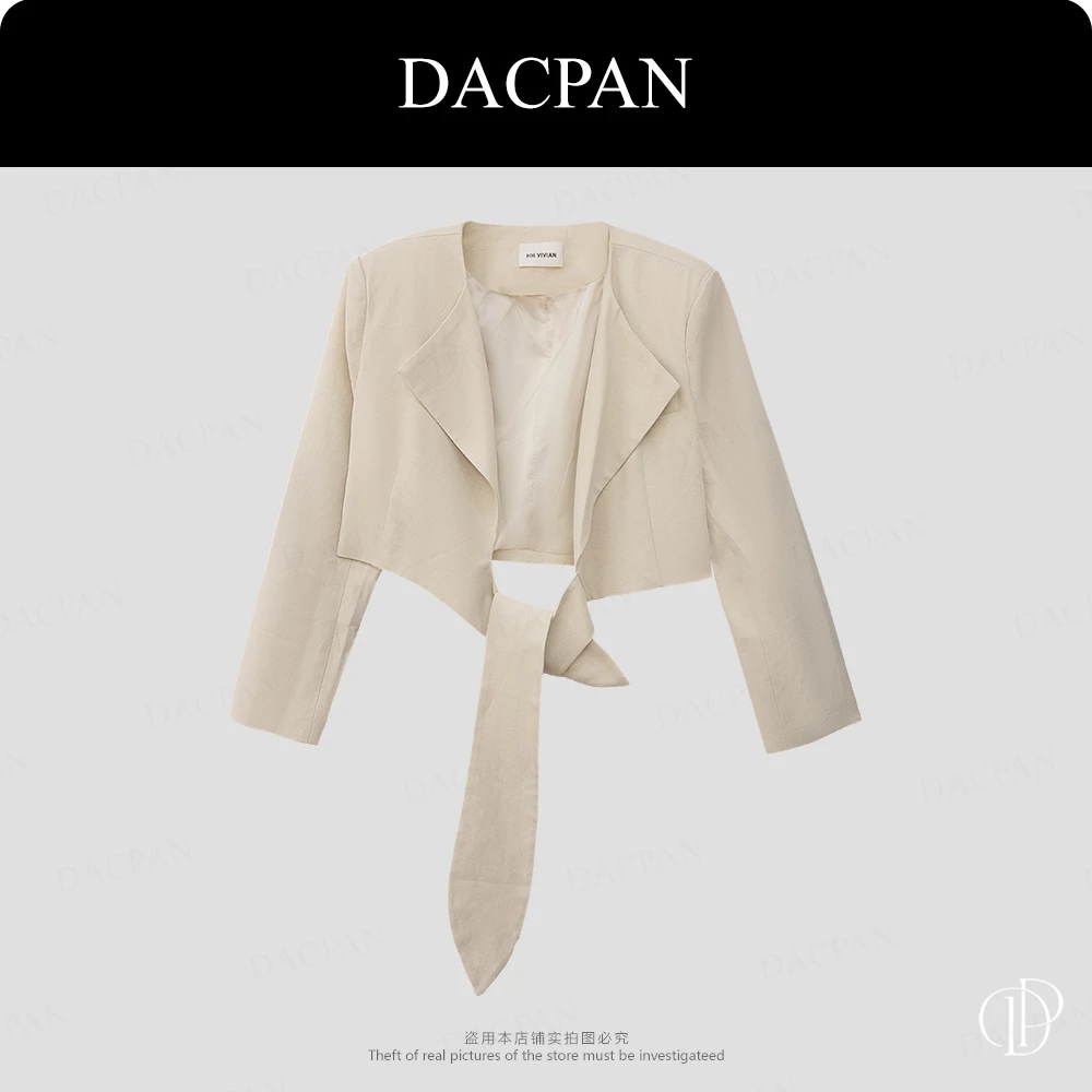 DACPAN-“走秀款”绑带短款西装外套 2025/盼·PPCJ 251