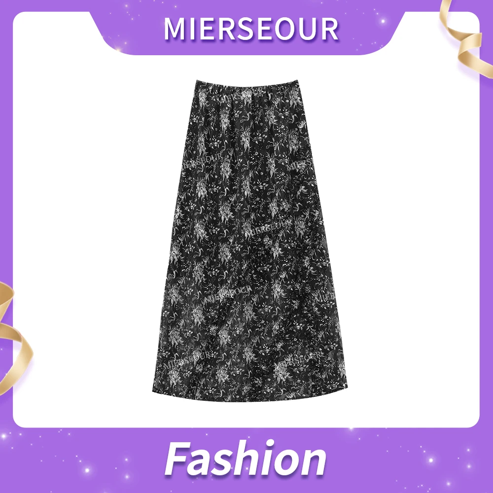 【雾蓝絮语】简约艺术印花设计半身裙2521