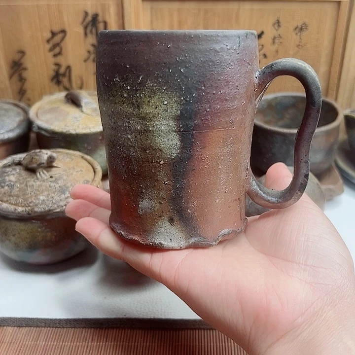 备前烧，松岛弘马克杯，