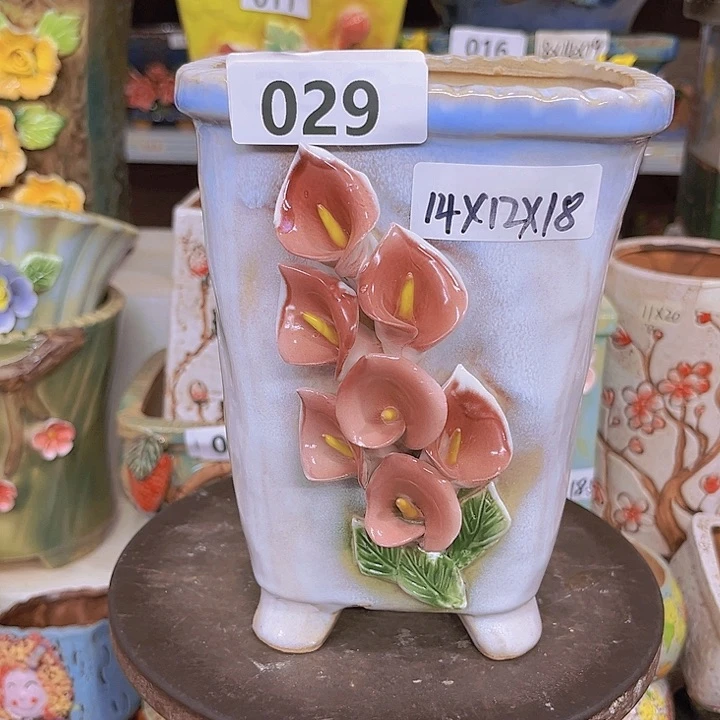 紫砂花盆粗陶材质多肉花盆