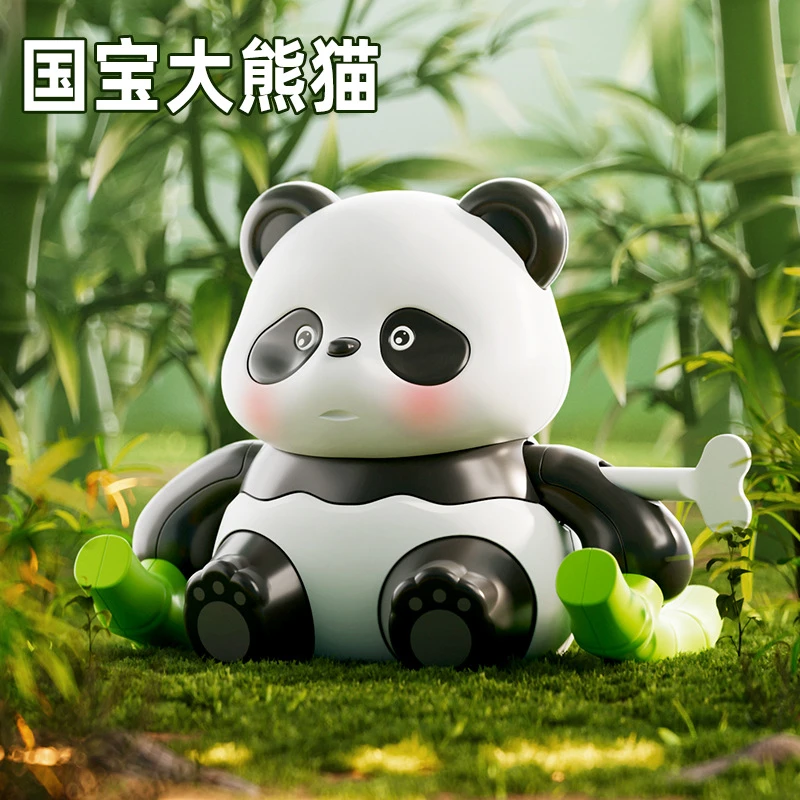 儿童上链发条玩具熊猫运动会系列呼啦圈卡通熊猫儿童生日礼物