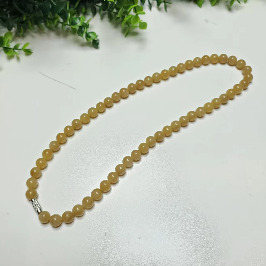 Q715【赵小姐】时尚百搭和田玉糖玉多珠项链多样式发其一