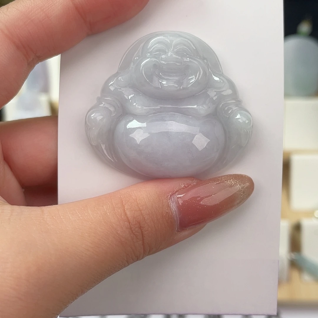 翡翠未镶嵌颈饰佛公