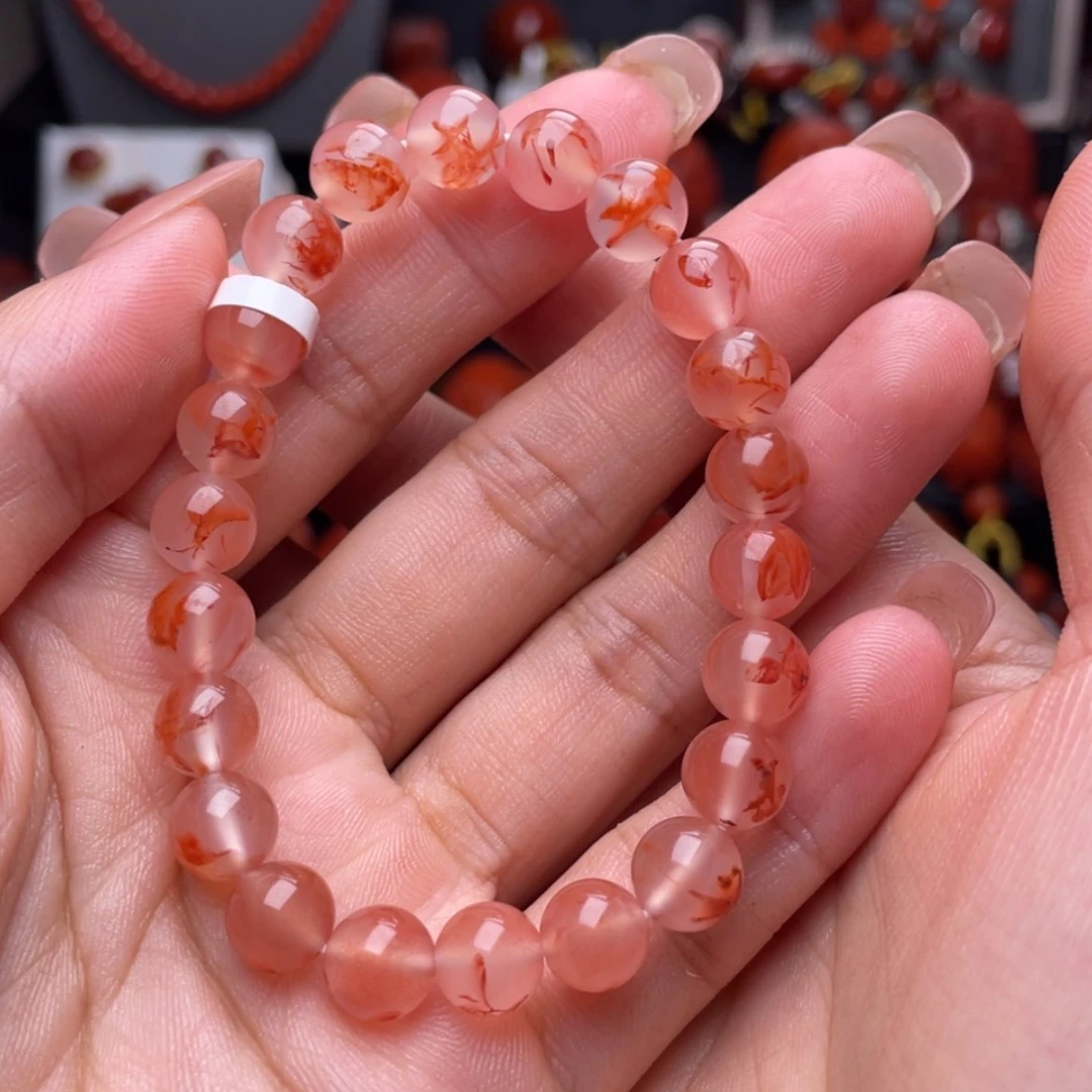【闪购商品】南红玛瑙8➕冰飘手串未镶嵌