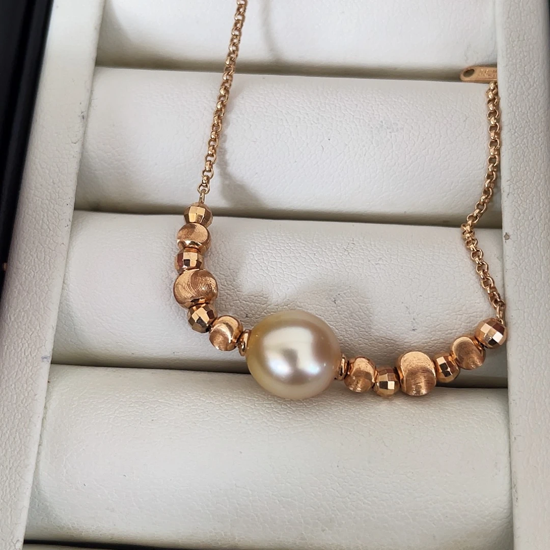 银S925镶嵌手链海水珍珠