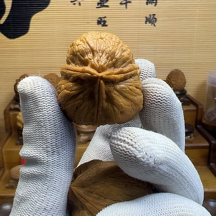 文玩核桃把件蛇皮球三棱5号
