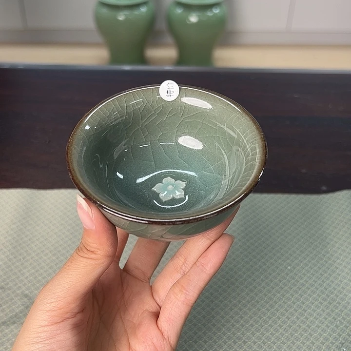 龙泉云间青瓷小米茶器