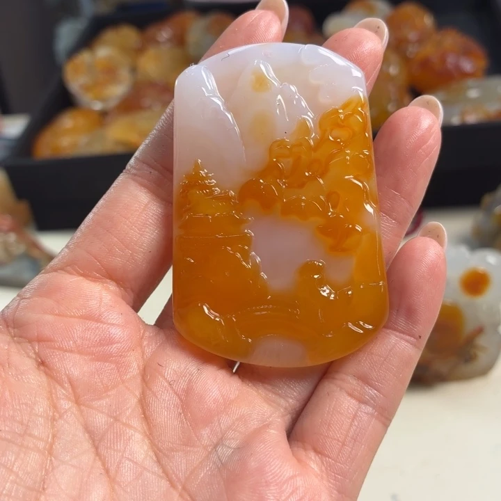 玛瑙/玉髓吊坠(不含链)未镶嵌