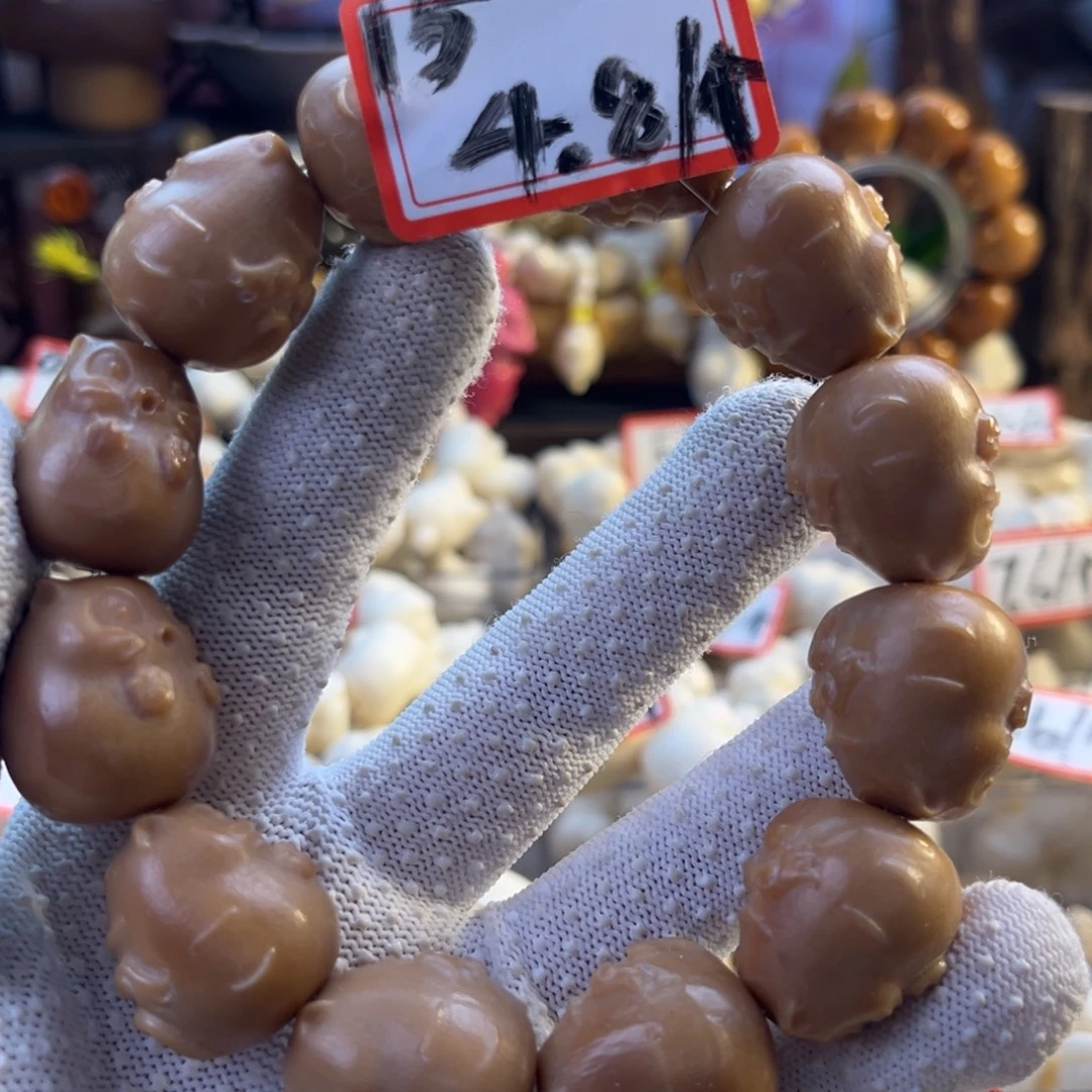 菩提根/象牙果手串-1号链接编号15-龙猫4.8/颗-4颗飞