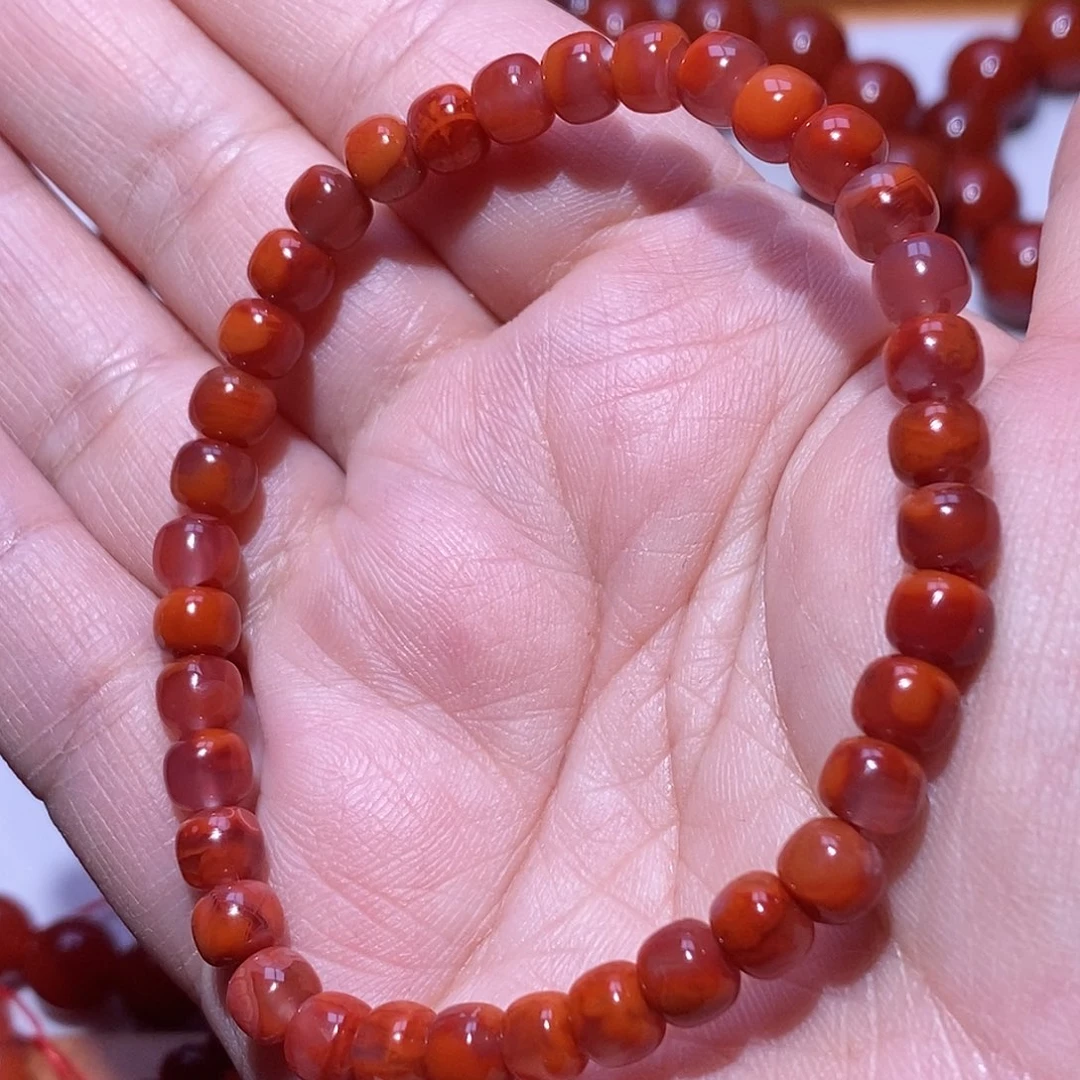 南红玛瑙未镶嵌手串卡6