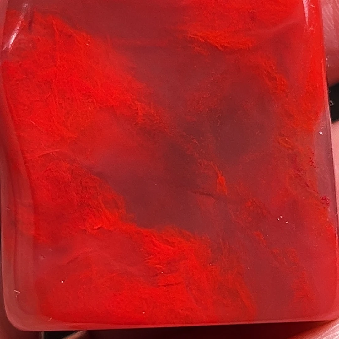 巴林石印石缘***鬼鸡血石扁章