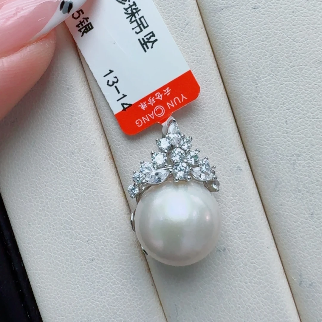 淡水珍珠银S925镶嵌颈饰@@bd138